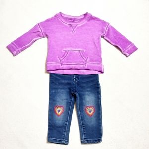 CAT & JACK Baby Girl Outfit Size 12 Months